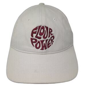 MOD Baseball Cap Beige Red OS Slideback Hat Embroidered Flour Power Graphic